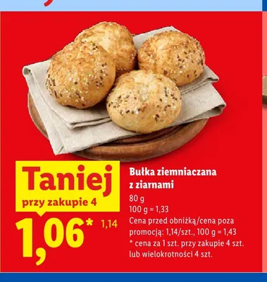Bułka ziemniaczana z ziarnami promocja w Lidl