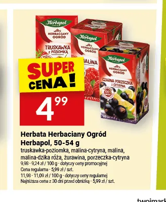 Herbata Herbaciany Ogród porzeczka-cytryna Herbapol promocja w Twój Market