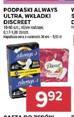 Wkładki Discreet promocja w Stokrotka