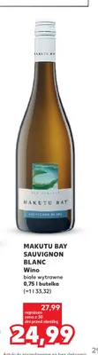 Wino białe Makutu Bay Sauvignon Blanc wytrawne promocja w Kaufland