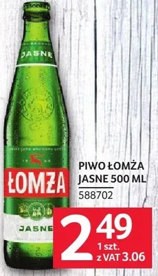 Piwo Łomża Jasne 500 ml promocja w Selgros