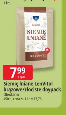 Siemię lniane LenVitol brązowe/złociste doypack promocja w Leclerc