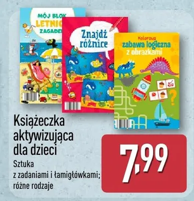 Książeczka aktywizująca dla dzieci promocja w Aldi