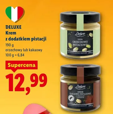 Krem z dodatkiem pistacji orzechowy  promocja w Lidl
