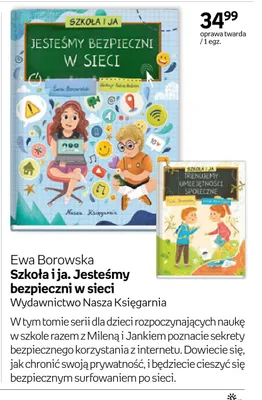 Książka Szkoła i ja Jesteśmy bezpieczni w sieci Ewa Borowska oprawa twarda promocja w Empik