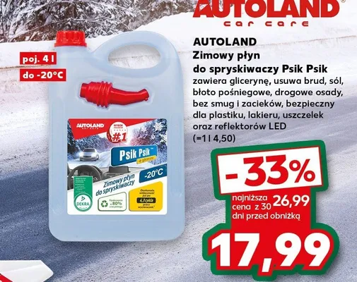 Zimowy płyn do spryskiwaczy Psik Psik promocja w Kaufland