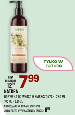 Odżywka do włosów zniszczonych promocja w Drogerie Natura