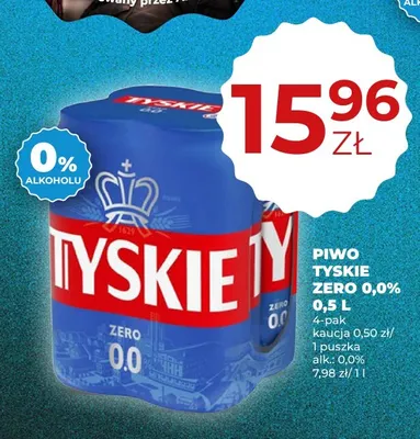 Piwo bezalkoholowe Tyskie 4-pak promocja w Duży Ben
