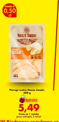 Pierogi ruskie Nasze Smaki promocja w Biedronka