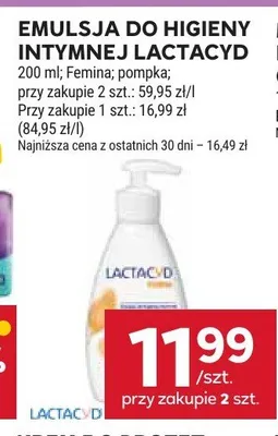 Żel do higienty intymnej Lactacyd oxygen fresh promocja w Stokrotka