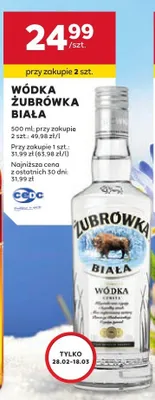 Wódka biała promocja w Stokrotka