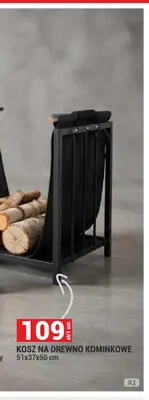 Kosz na drewno kominkowe 51x37x50 cm promocja w Merkury Market