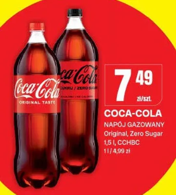 Napój gazowany Original, Zero Sugar promocja w Chorten