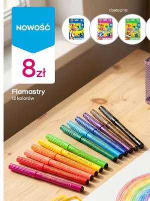Flamastry Astrino 12 kolorów promocja w Pepco