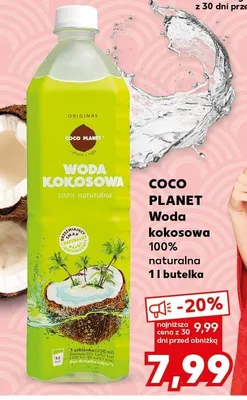 Woda kokosowa 100% naturalna promocja w Kaufland