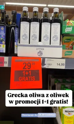 Oliwa z oliwek Lyttos grecka z pierwszego tłoczenia promocja w Aldi