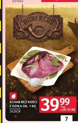 Schab bez kości z dzika ok. 1 kg Hubertus promocja w Selgros