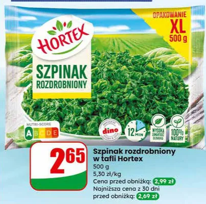Szpinak promocja w Dino