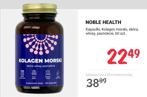 Kapsułki Kolagen morski, skóra, włosy, paznokcie promocja w Rossmann