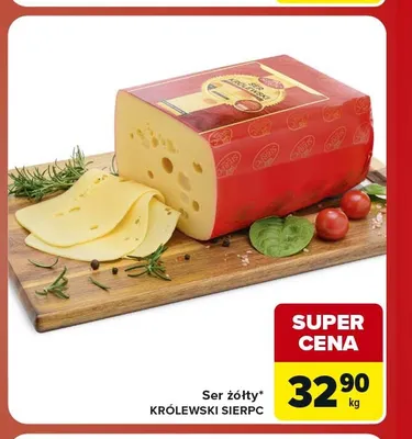 Ser żółty Królewski Sierpc promocja w Carrefour Market