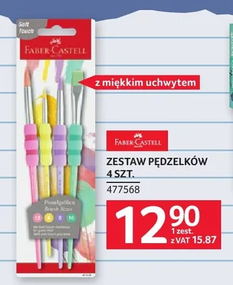 Zestaw pędzelków z miękkim uchwytem Faber-Castell promocja w Selgros