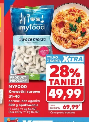 Krewetki surowe Myfood 31-40 promocja w Kaufland