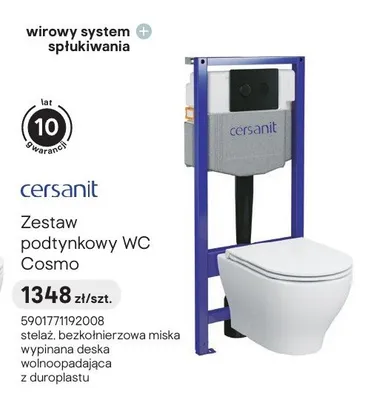 Zestaw podtynkowy WC Cosmo Cersanit promocja w Castorama