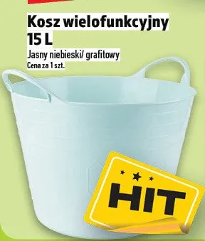 Kosz wielofunkcyjny 15l jasny niebieski/grafitowy promocja w TOPAZ