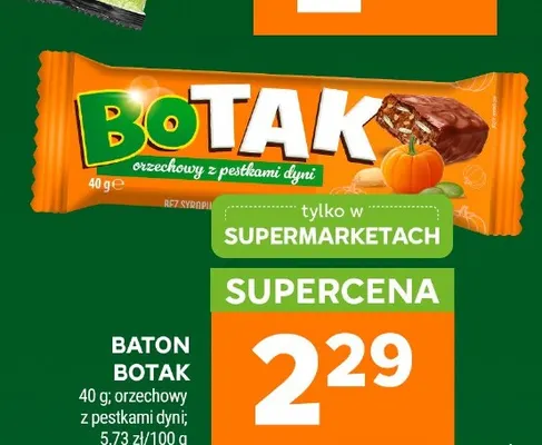 Baton Botak orzechowy z pestkami dyni promocja w Stokrotka