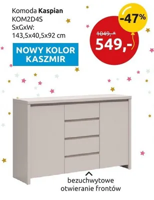 Komoda Kaspian promocja w Black Red White