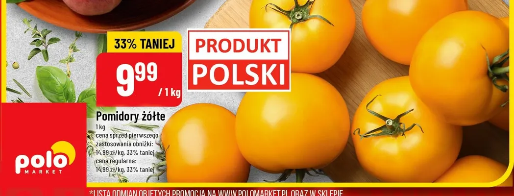 Pomidory żółte promocja w POLOmarket