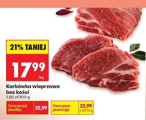 Karkówka wieprzowa bez kości promocja w Biedronka