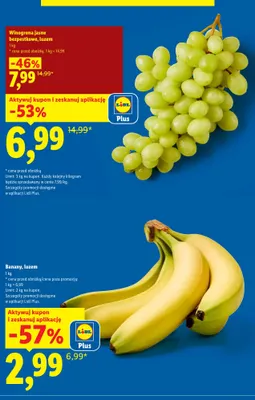 Winogrona jasne bezpestkowe luzem promocja w Lidl