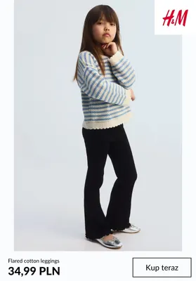 Flared cotton leggings H & M promocja w H&M