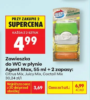 Zawieszka do WC w płynie + 2 zapasy: Citrus Mix promocja w Biedronka