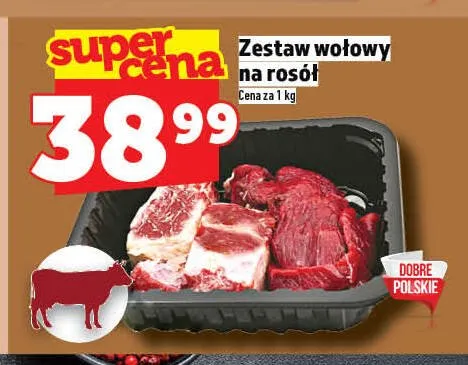 Zestaw wołowy na rosół promocja w TOPAZ