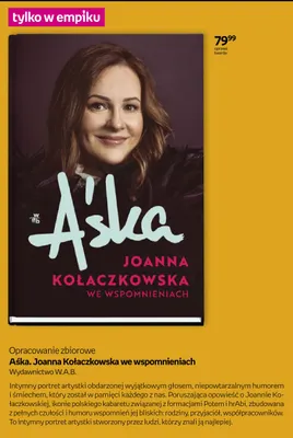 Książka Aśka. Joanna Kołaczkowska we wspomnieniach promocja w Empik