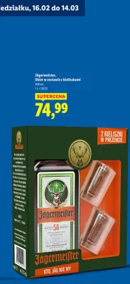 Likier w zestawie z kieliszkami promocja w Lidl