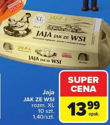 Jaja Jak ze Wsi rozmiar XL promocja w Carrefour Market