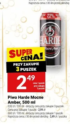 Piwo Harde Mocne Amber promocja w Twój Market