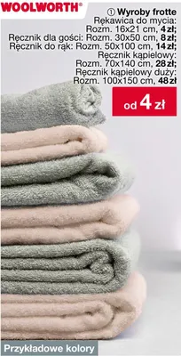 Ręcznik dla gości 30x50 cm promocja w Woolworth