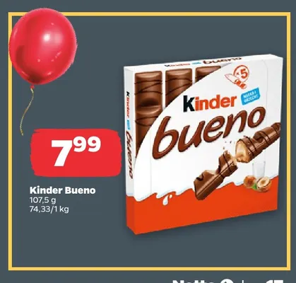 Baton Kinder Bueno 5-pak promocja w Netto