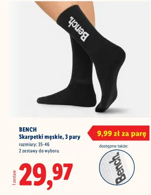 Skarpetki męskie, 3 pary promocja w Lidl