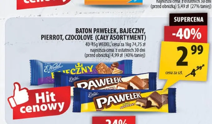 Baton E.Wedel Pawełek Czocolove promocja w Arhelan