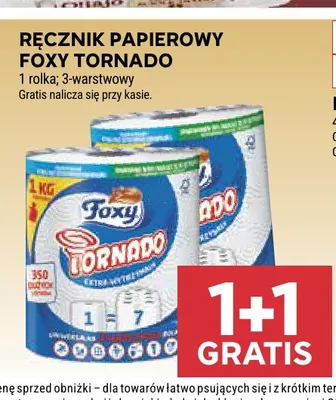 Ręcznik papierowy Foxy Tornado 3-warstwowy promocja w Stokrotka