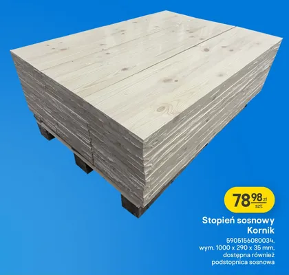 Stopień sosnowy promocja w Castorama