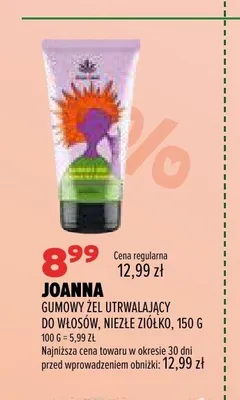 Gumowy żel utrwalający do włosów Joanna Niezłe Ziółko promocja w Drogerie Natura