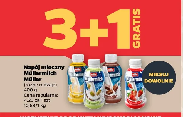 Napój mleczny Müllermilch Müller promocja w Netto
