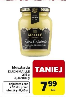 Musztarda Dijon Originale promocja w Carrefour