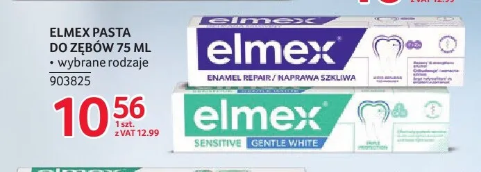 Pasta do zębów Enamel Repair Naprawa Szkliwa Elmex promocja w Selgros